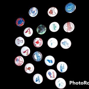 Twenty-one Sports Team Themed One Inch Buttons